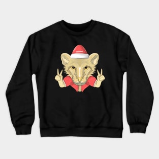 santa cheetah Crewneck Sweatshirt